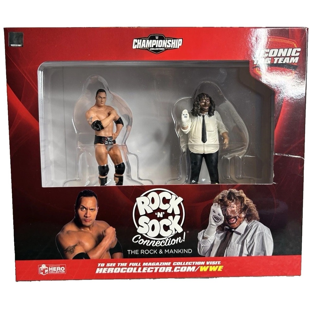 Eaglemoss WWE Collection WWE Iconic Tag Team Rock N Sock Connection New In Stock